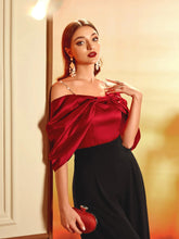Modely Cold Shoulder Ruched Sleeve Satin Top